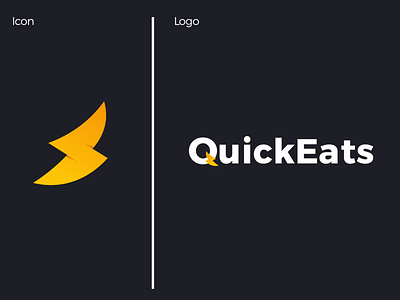QuickEats app app icon brand branding design flat graphic graphic design icon illustration logo logo design ui ux website