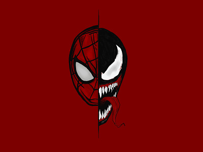 Spiderman-Venom 2d 3 color 3d abstract app art artwork branding cartoon character design digital art drawing flat graphic design icon illustration ui ux vector