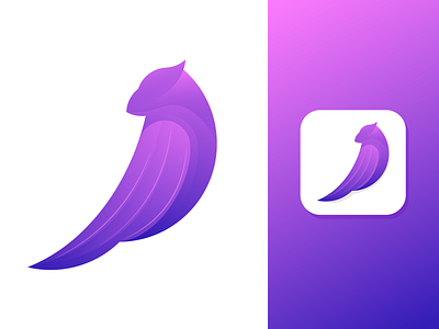 Bird Logo abstract app branding graphic graphic design icon icons identity illustrations iphone letter logo mark set type ui ux vector web website