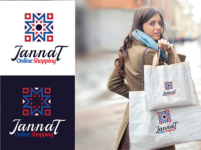 Online Shop Logo- Jannat Online Shopping brand designer branding design graphic design graphic design illustration logo online shop logo vector
