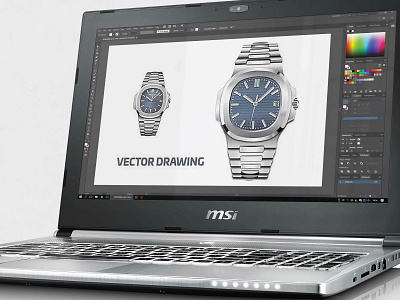 Watch Vector Drawing branding design digital drawing graphic design illustration marketing campaign vector vector art vector artworks vector drawing vector illustration