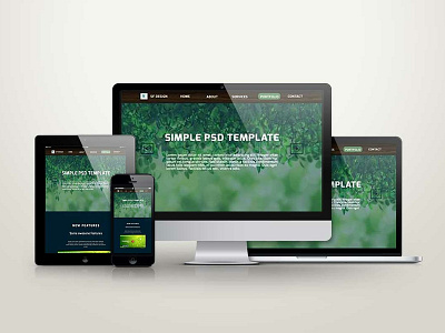 Responsive Web Design Template app branding design graphic design icon marketing campaign psd design psd template responsive web design ui ux web website
