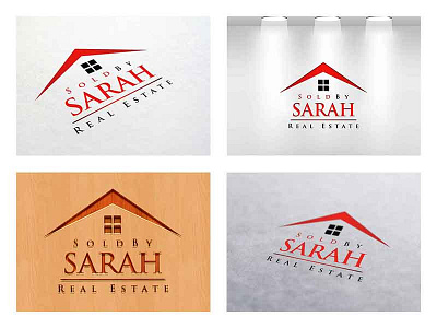 Sold By Sarah - Real Estate Logo american branding design flat logo graphic design home logo icon illustration logo minimal logo real estate logo sarah typography vector web