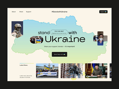 #StandWithUkraine design interface landing services standwithukraine ui web website