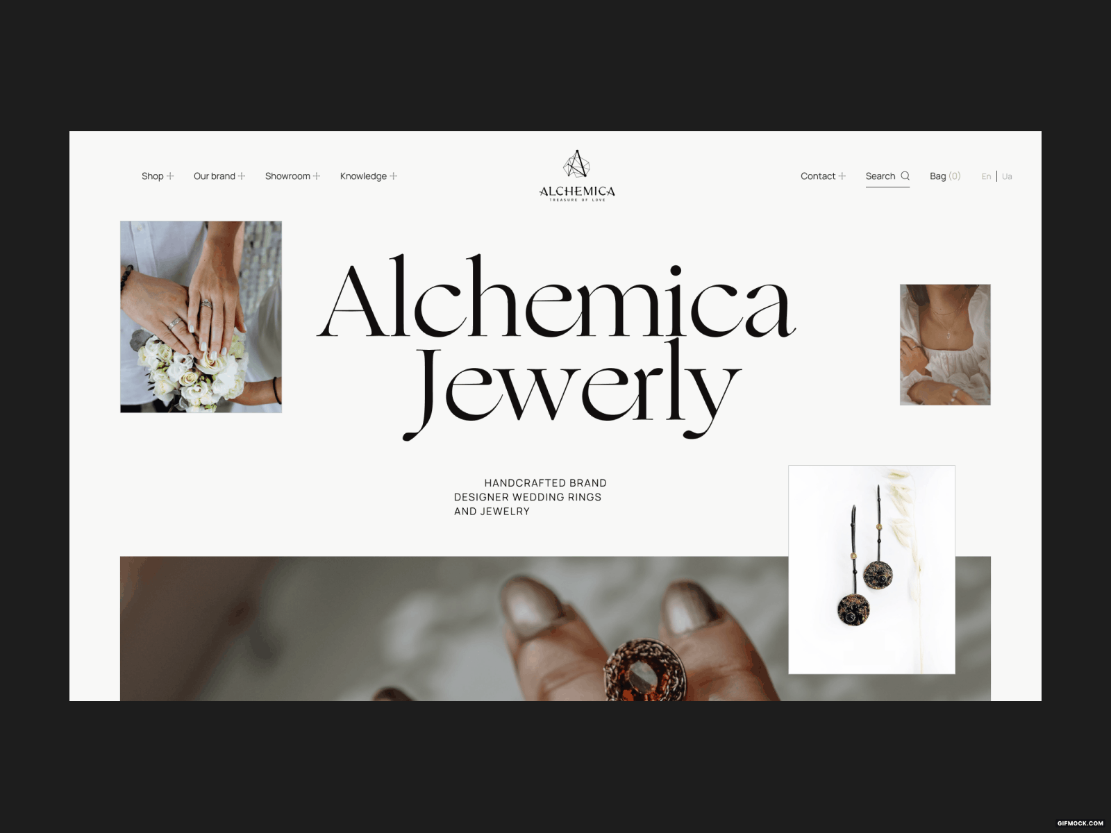 Alchemica Jewerly E-commerce animation brand design e commerce interface jewerly ring store ui uxui web website