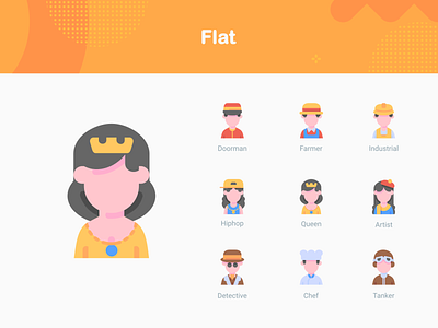 Avatars - flat style avatars bukeicon flat gorontalo icon icon app iconfinder iconography iconset iconsets illustration indonesia ui