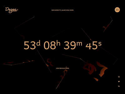 Dezea® - Countdown page (Video) 3d animated animation design countdown dark app dark theme design greensock gsap interactive interactive video magnetic mirrors reflections smooth threejs transition web web design agency website