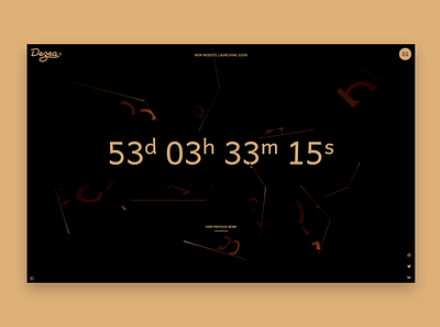 Dezea® - Countdown page 3d animation animation app black clean countdown timer dark dark design dark theme design design studio digital design minimal mirrors reactjs sweden threejs web webdesignagency website