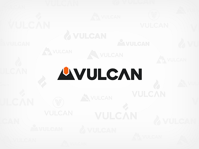 Vulcan: RE-Branding branding clean corporate identity design flat icon industrial logo logo minimal orange typography vector web website