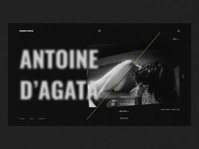 Magnum photo agency - Antoine d'Agata - concept concept dark dark ui design figma interface magnumphoto photo photographer typography ui ux web