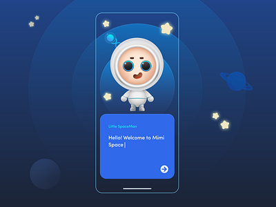 Little Space Man 3d adobe xd design graphic design illustration ui vector