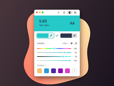 ColorSlurp Contrast Checker accessibility app app design colorpicker contrast macos ui