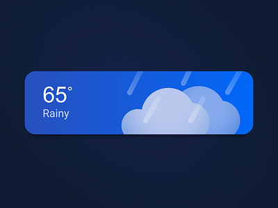 Rain Widget clean clouds cloudy component design rain rainy temperature weather widget widgets