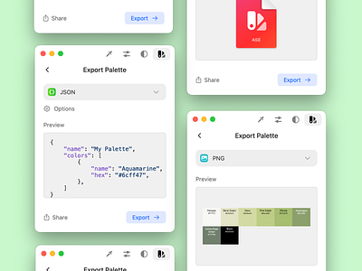 Color Palette Export UI
