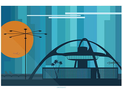 LAX - a little further along graphic illustration minimal vector art