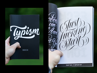 Typism Book 6 custom lettering custom type design flourish formal script graphic design handlettering lettering lettering artist motivation productivity script spencerian type typism typography