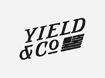 Yield & Co brand branding brandmark custom lettering custom type flag graphic design handlettering lettering lettering artist logo logo design logotype serif symbol type typography