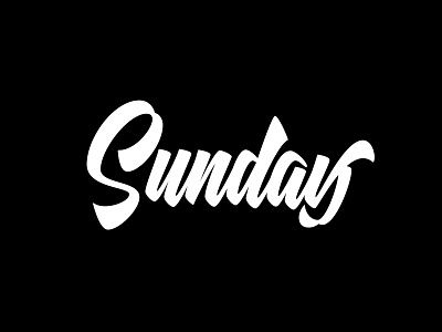 Sunday brushscript custom lettering lettering script type