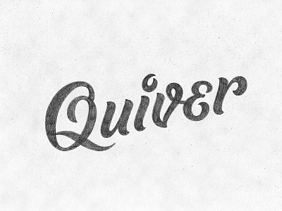 Quiver Sketch custom lettering graphic design lettering process script sketch type wip