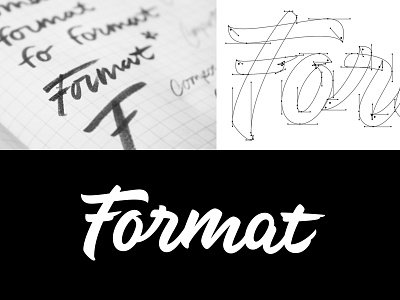 Format beziers brushscript custom lettering custom type graphic design lettering logo logotype process script wordmark