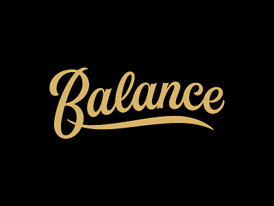 Balance brushscript custom lettering custom type design graphic design lettering logo script type vector