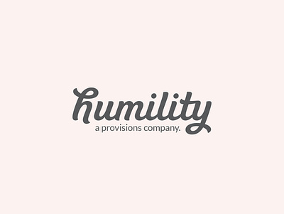 Humility Logotype branding branding design custom lettering custom type design graphic design ktype lettering logo logo design logotype script typography visual identity