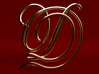 D for Dimension 3d art 3d design 3d typography 3dtype cinema 4d custom lettering custom type custom typography design flourish graphic design lettering lettering artist script type type design typogaphy