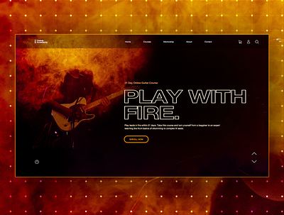 Lead Guitar Course Website Project animation branding design flat minimal photography typography ui ux web website