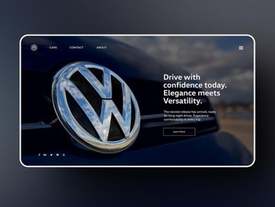 Volkswagen Concept Website 3d branding design minimal photography typography ui ux web website