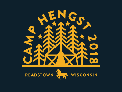 Camp Hengst camping design logo