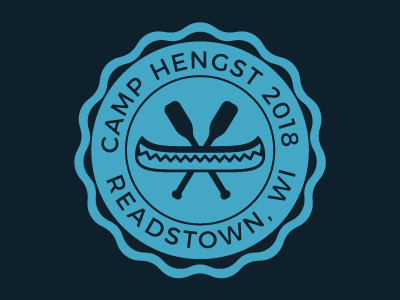 Camp Hengst camping design logo