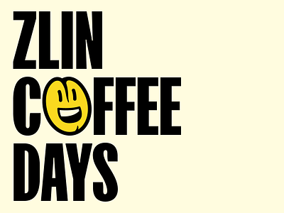 Zlin Coffee Days logo branding coffee coffee bean czech czech republic czechia design festival illustration typography vector zlin zlín