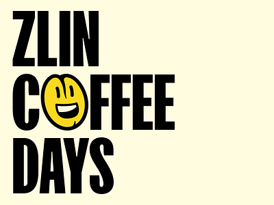 Zlin Coffee Days logo branding coffee coffee bean czech czech republic czechia design festival illustration typography vector zlin zlín