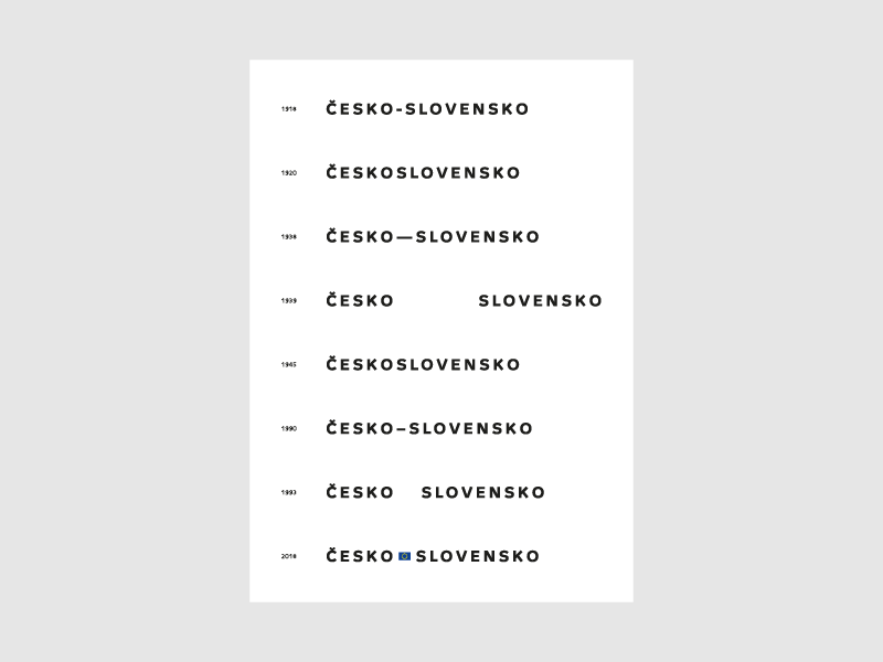 100 Years of Czechoslovak Independence 2/3 poster typography vector independence slovakia czech republic czechoslovakia czechia czech anniversary