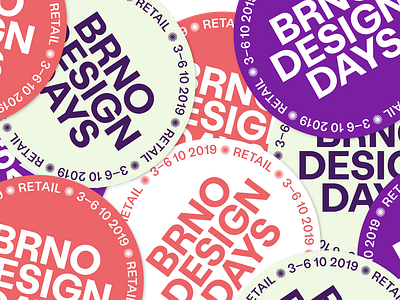 Brno Design Days 2019 branding brno czech czech republic czechia design festival moravia sticker sticker design stickers typography vector visual identity