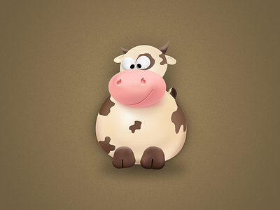 Cow Funny animals app appstore brown cow creative design funny ios iphone mobile pen scetch ui web