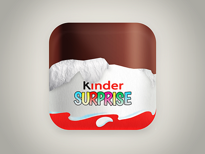 UI Icon Kinder Surprise app appstore brown chocolate icon icons ios iphone kinder mobile scetch ui