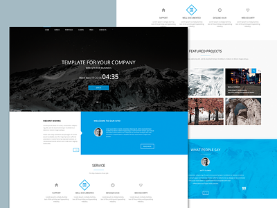 Agency Template agency blue company creative design icon site template themes ui web