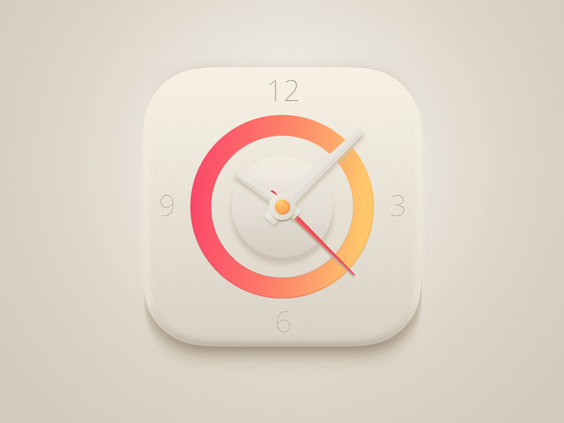 Clock App Icon  100% Vector  by John Khester on Dribbble