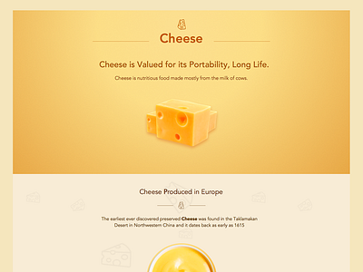 Cheese (Web Landing) app cheese design landing page site skecth ui web yellow
