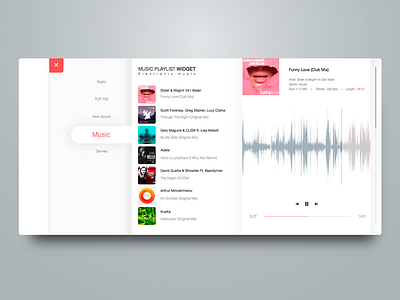 Music Playlist widget