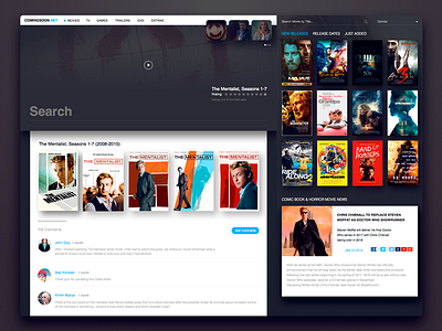 films web concept black cinema flat media movie portal scketch 3 films shadow ui video web