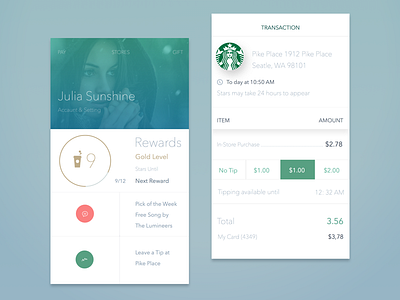 Starbucks App Concept