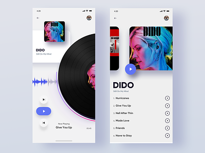 Music Player app appstore ios iphone mobile music music art music player ui ux