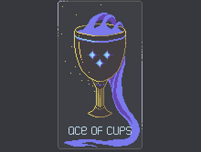 Ace of Cups ace of cups pixelart pixelartist tarot card tarot deck