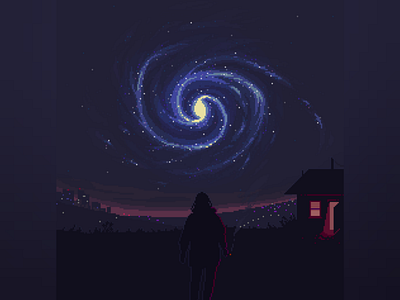 Good evening, Galaxy art galaxy pixelart pixelartist