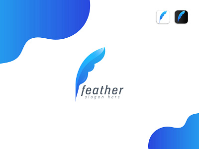 Feather logo beauty bird blue brand design concept design feather feather logo feathers firm logo logodesign logotype luxury minimal minimalist simple simple logo design typography vector