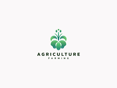 Agriculture farming agriculture business consulting business farm farming gradient green groth harvest industry landscape logo mark modern nature online organic plant simple symbol
