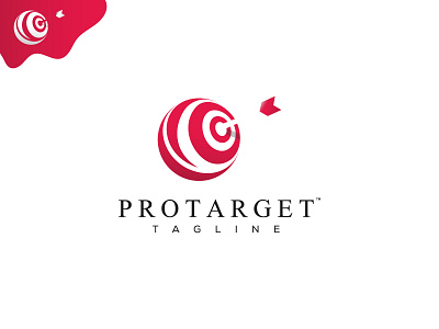 Pro Target Logo Mark aim awesome business competition creative design element game gear icon logo logomark logotype procreate product professional red sport target texture typography
