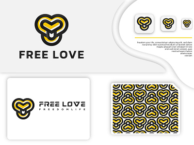 Logo Branding Design For Free Love black brand design brand identity branding creative design dribbble graphic design logo logodesign logotype love logo marketing logo minimalist modern natural payment service technology vector